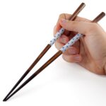 ASANOHA Hashi Essstäbchen Braun Schwarz – Bild 2