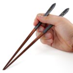 YOZAKURA Hashi Essstäbchen Rotbraun Grau – Bild 2