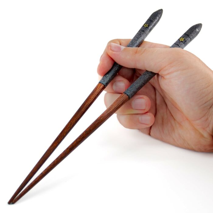 YOZAKURA Hashi Essstäbchen Rotbraun Grau – Bild 2