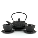 CHIYO Tetsubin Komplett-Set Gusseisenkanne 800 ml Schwarz