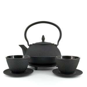 ARARE Tetsubin Komplett-Set Gusseisenkanne 900 ml Schwarz