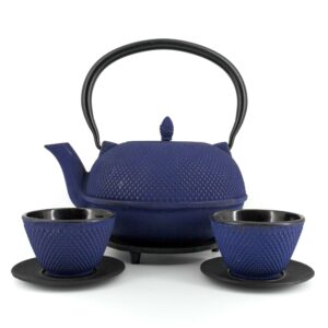 ARARE Tetsubin Komplett-Set Gusseisenkanne 1800 ml Blau