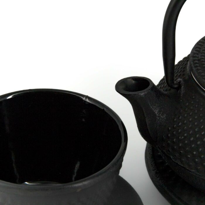 301178 arare tetsubin komplett set gusseisenkanne teekanne 300 ml schwarz 003