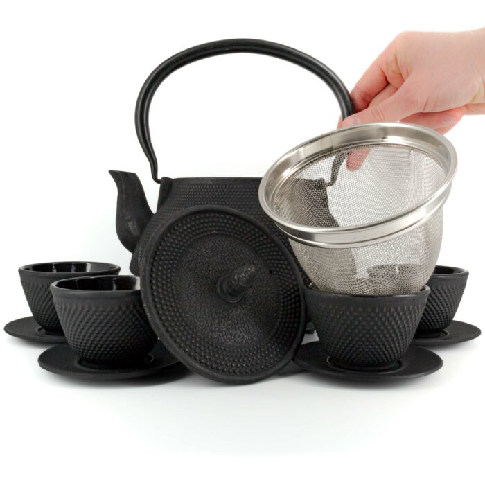 359365 arare tetsubin komplett set maxi gusseisenkanne teekanne 2000 ml schwarz 002