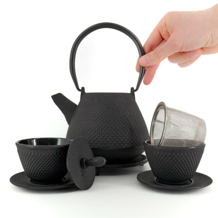 391948 akemi tetsubin komplett set gusseisenkanne teekanne 800 ml schwarz 002