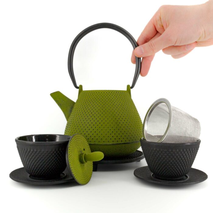 511699 akemi tetsubin komplett set gusseisenkanne teekanne 800 ml gruen 002