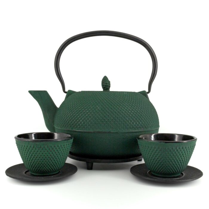 514747 arare tetsubin komplett set gusseisenkanne teekanne 1800 ml gruen 001