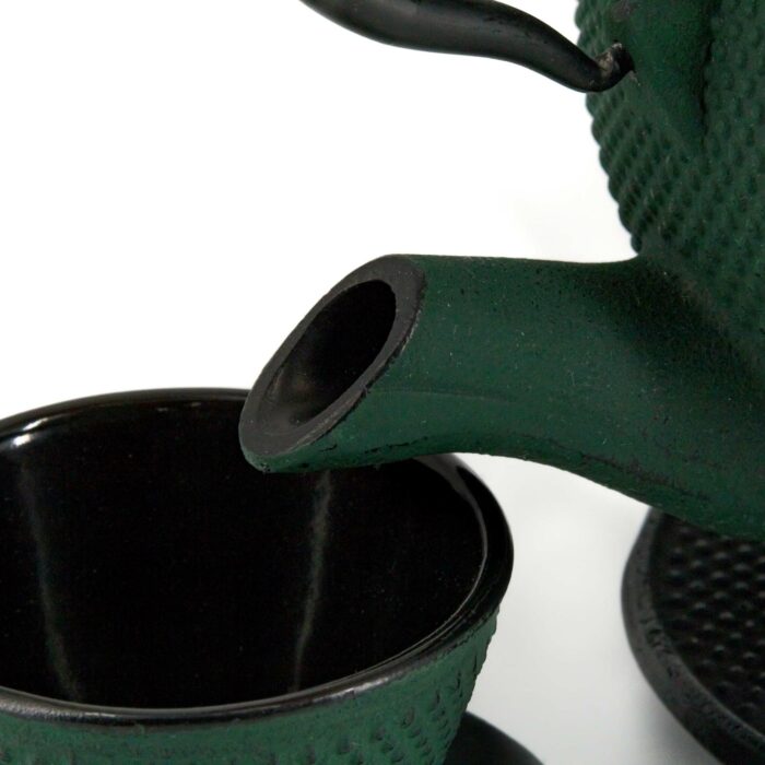 514747 arare tetsubin komplett set gusseisenkanne teekanne 1800 ml gruen 003