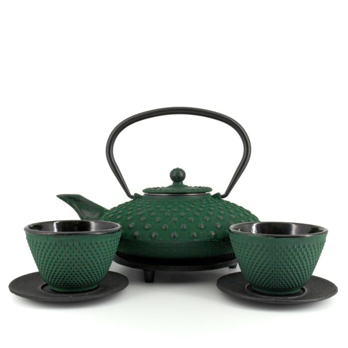 584150 chiyo tetsubin komplett set gusseisenkanne teekanne 800 ml gruen 001