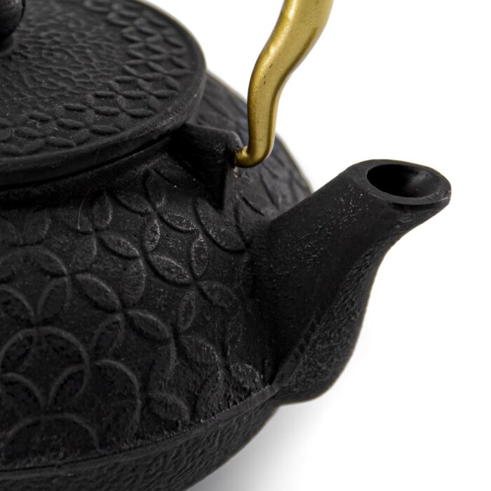 626844 shino gusseisenkanne tetsubin 900 ml schwarz gold 007
