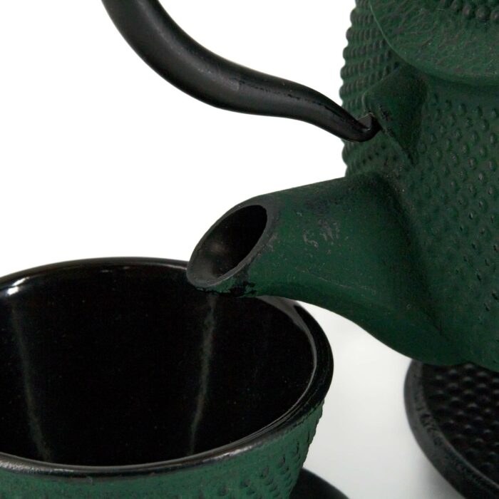 706637 arare tetsubin komplett set gusseisenkanne teekanne 1200 ml gruen 003