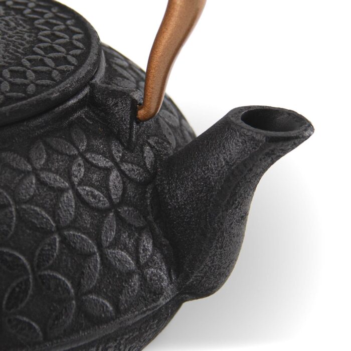 784288 shino gusseisenkanne tetsubin 900 ml schwarz kupfer 007