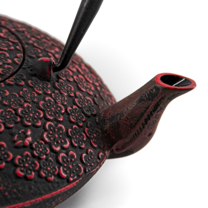 792686 takumi gusseisenkanne tetsubin 1100 ml schwarz rot 007