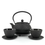 SHINO Tetsubin Komplett-Set Gusseisenkanne 900 ml Schwarz