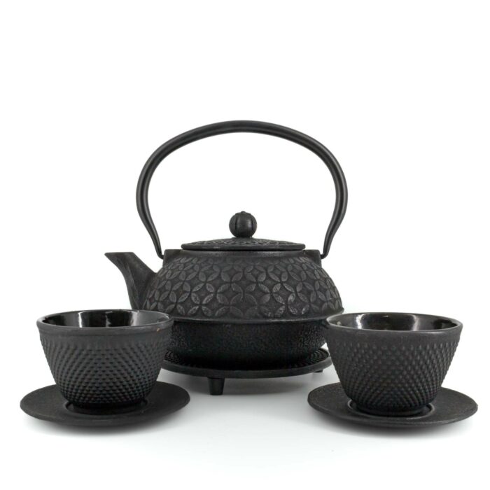 SHINO Tetsubin Komplett-Set Gusseisenkanne 900 ml Schwarz – Bild 1