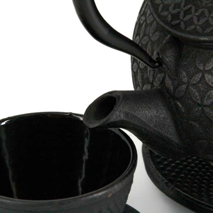 SHINO Tetsubin Komplett-Set Gusseisenkanne 900 ml Schwarz – Bild 3