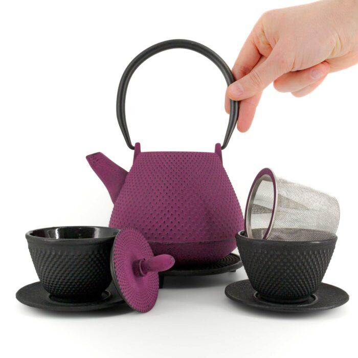 868545 akemi tetsubin komplett set gusseisenkanne teekanne 800 ml lila 002