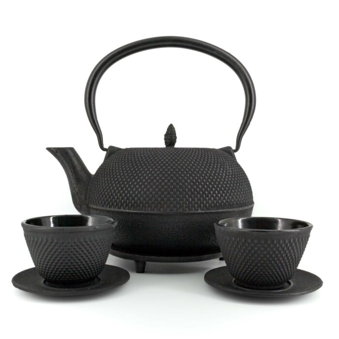 923787 arare tetsubin komplett set gusseisenkanne teekanne 1800 ml schwarz 001