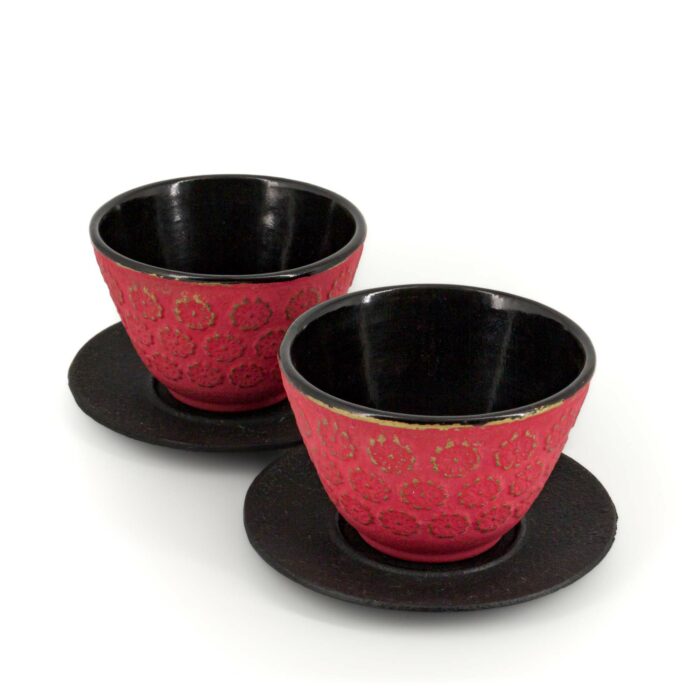 609404 sakura tetsunoyunomi set kombi gusseisentasse teetasse 120 ml rotgold 003 basis