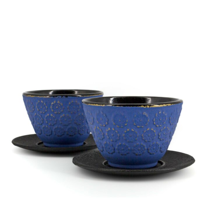 911745 sakura tetsunoyunomi set kombi gusseisentasse teetasse 120 ml blaugold 001