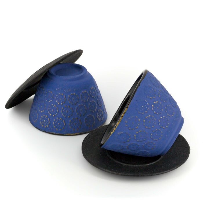 911745 sakura tetsunoyunomi set kombi gusseisentasse teetasse 120 ml blaugold 004 basis
