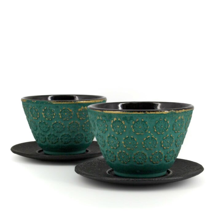 955849 sakura tetsunoyunomi set kombi gusseisentasse teetasse 120 ml gruengold 001