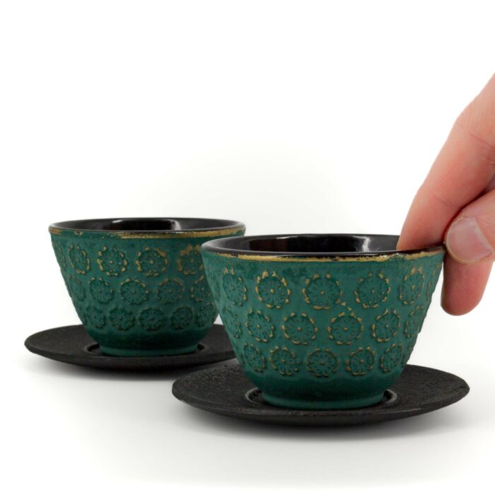 955849 sakura tetsunoyunomi set kombi gusseisentasse teetasse 120 ml gruengold 002