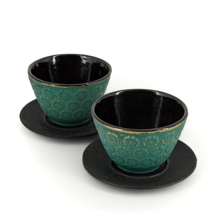 955849 sakura tetsunoyunomi set kombi gusseisentasse teetasse 120 ml gruengold 003 basis