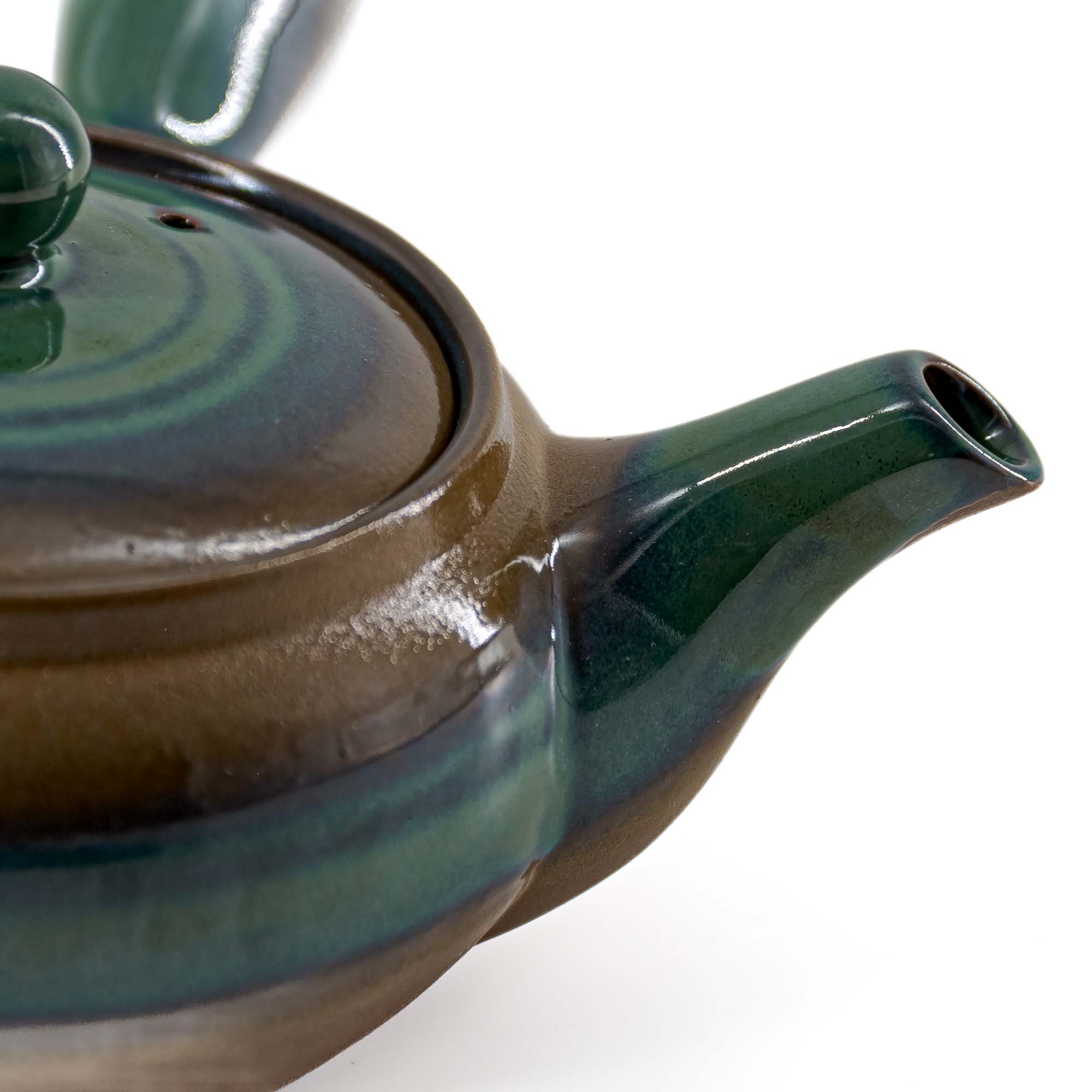 RISAKO Kyusu Keramikkanne 400 ml Türkis Orange – Bild 5