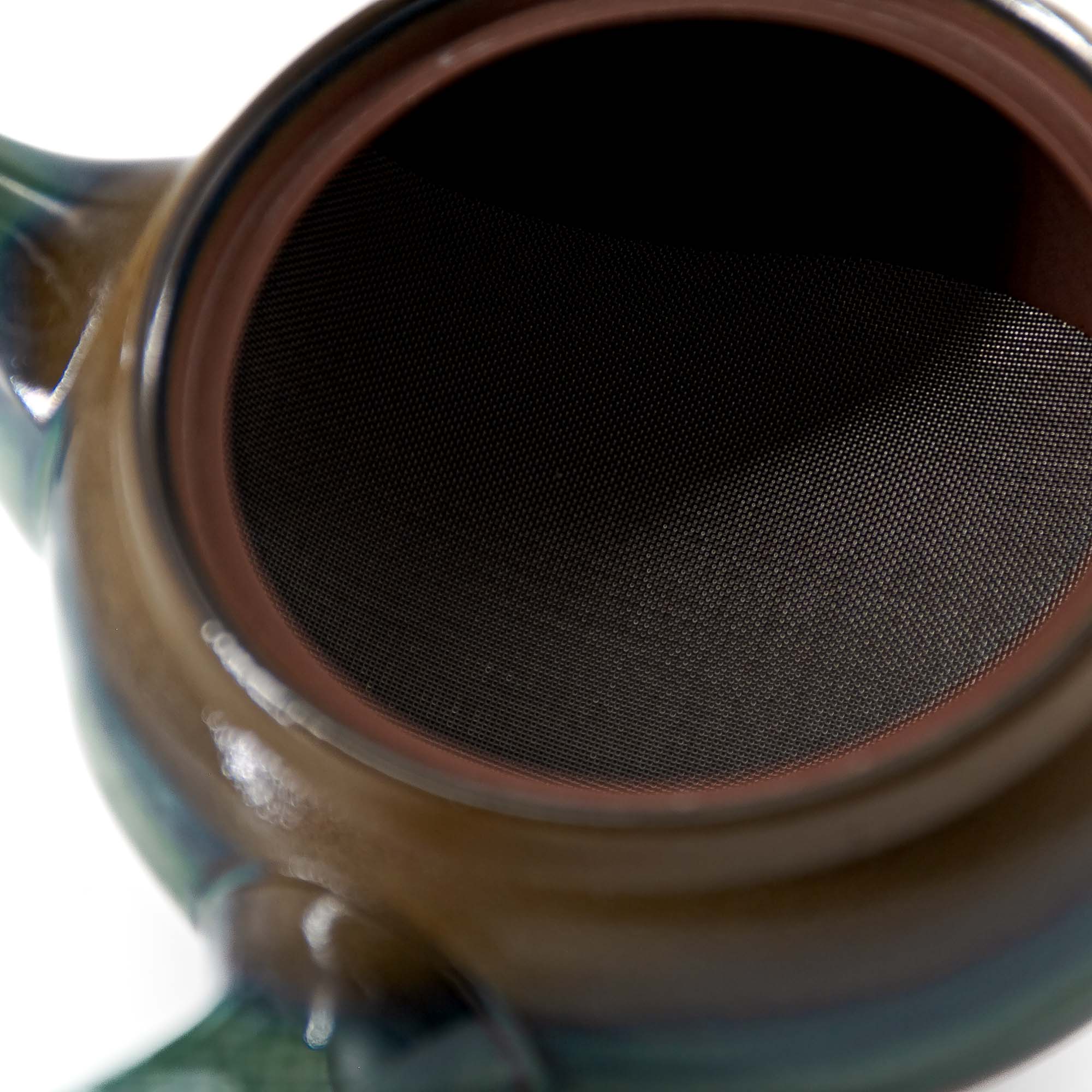 RISAKO Kyusu Keramikkanne 400 ml Türkis Orange – Bild 7