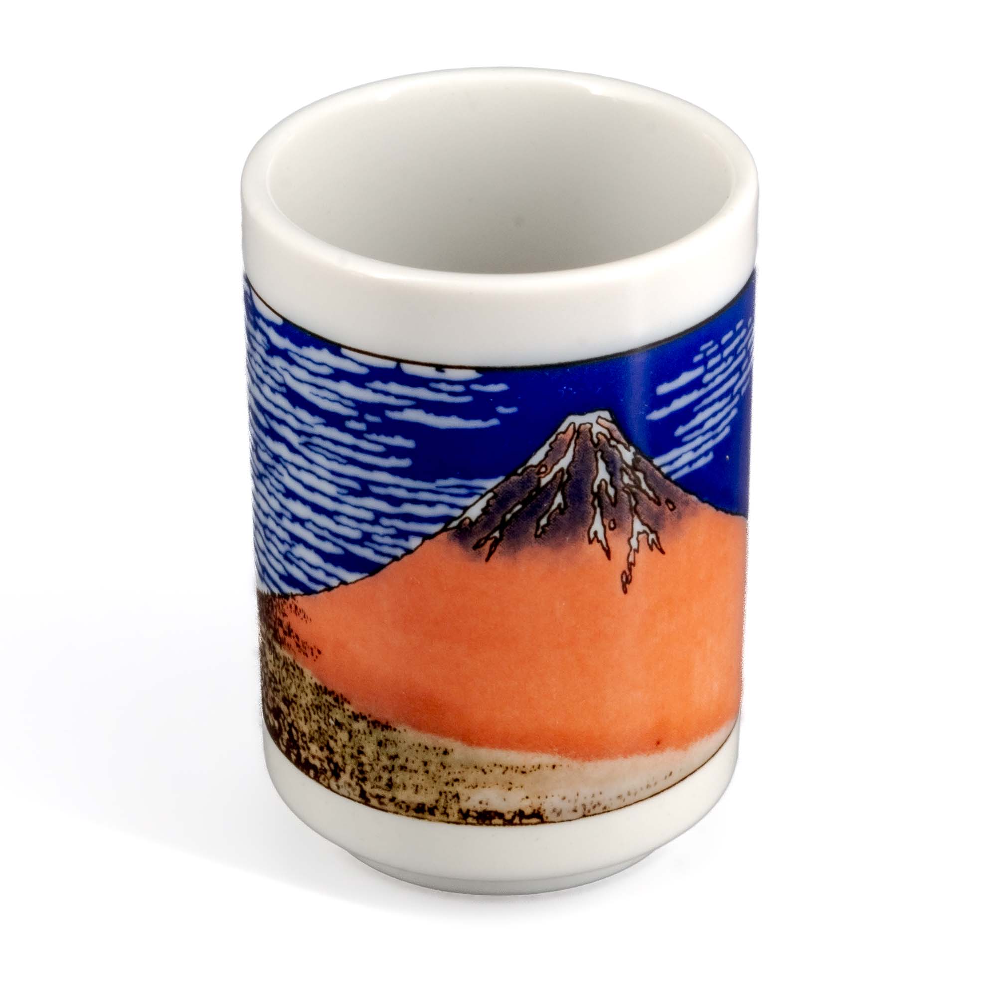 FUJI Tokinoyunomi Keramiktasse 250 ml Weiß Blau – Bild 3
