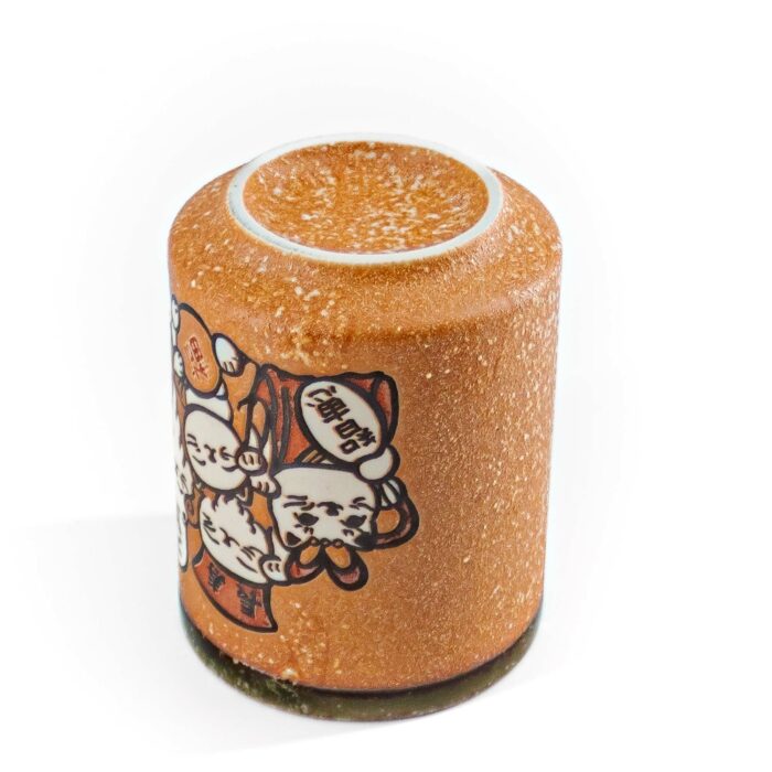 813850 neko keramiktasse tokinoyunomi 250 ml braun weiss schwarz gruen 004 basis
