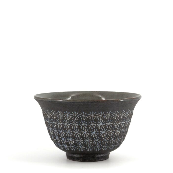 964580 nanban mishimazume keramiktasse tokinoyunomi 140 ml schwarz blau 001