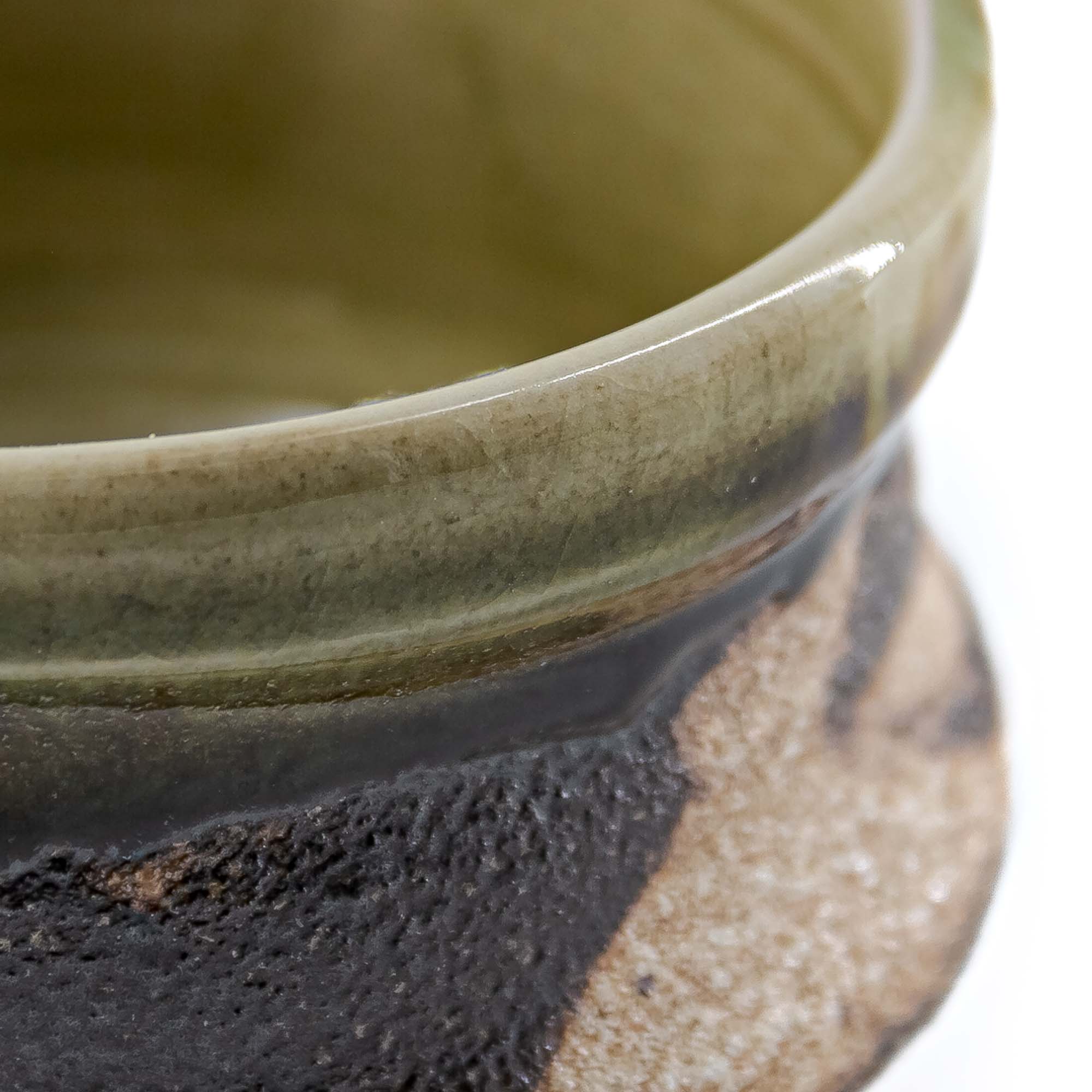 KURO-ORIBE Chawan Matcha-Schale 470 ml Schwarz Beige – Bild 5