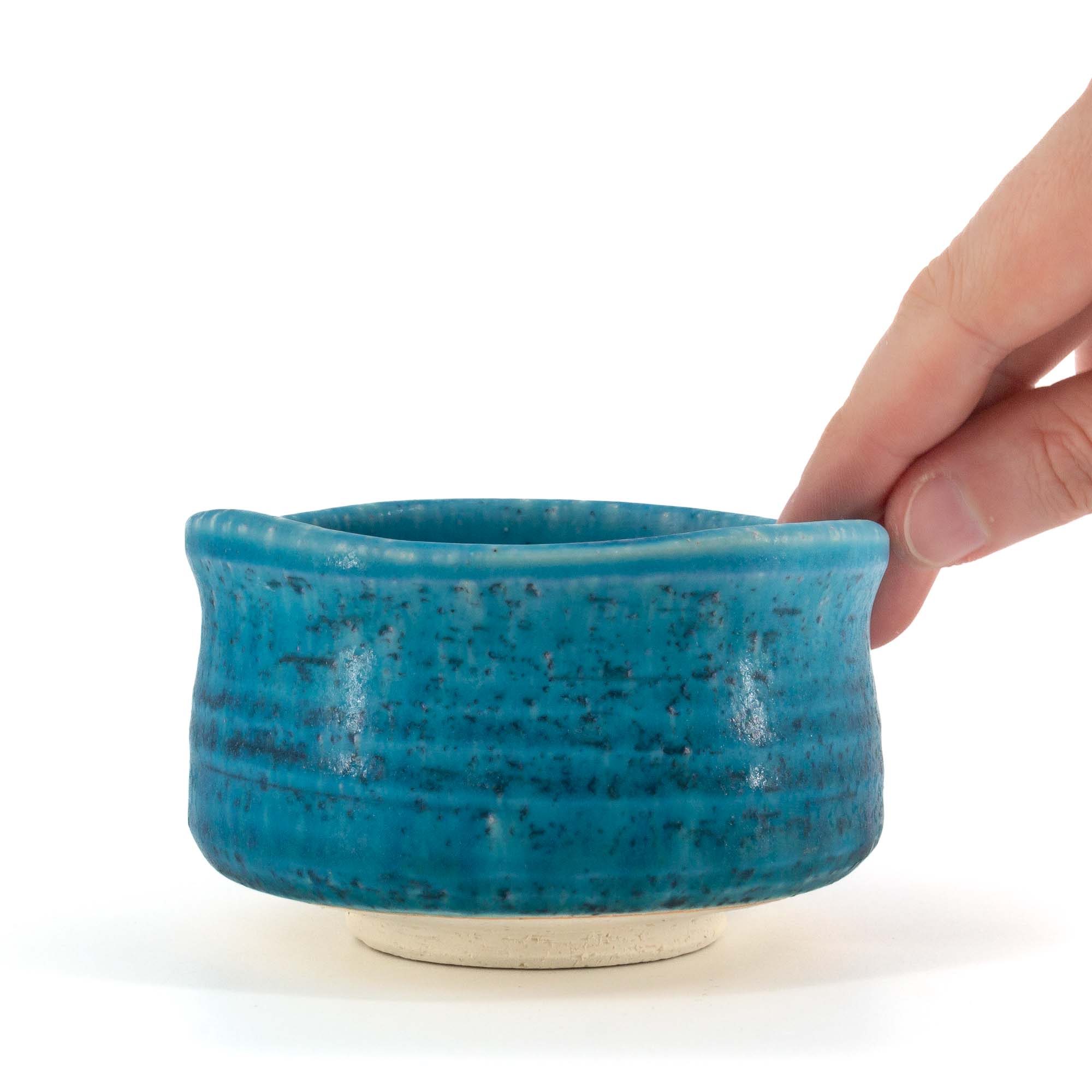 TORUKO Chawan Matcha-Schale 420 ml Blau Weiß – Bild 2