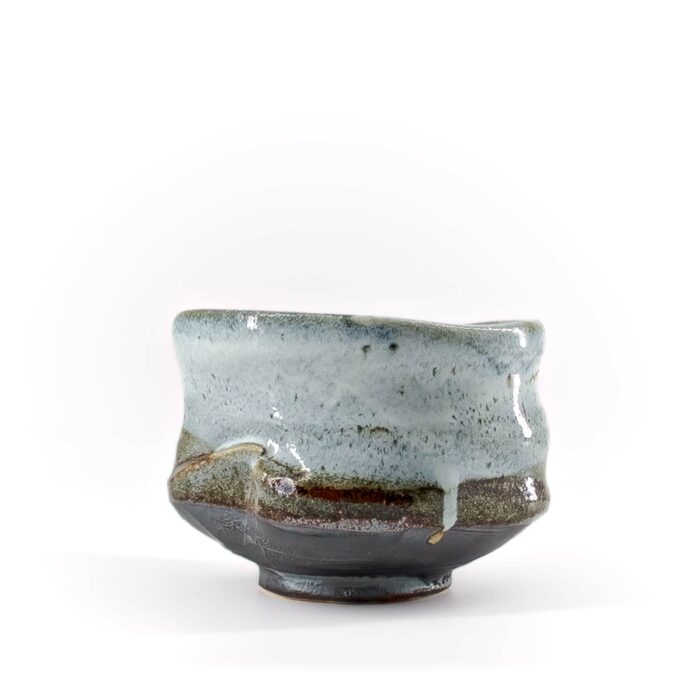 AOSHINO-UNOFU Chawan Matcha-Schale 470 ml Weiß Braun – Bild 1