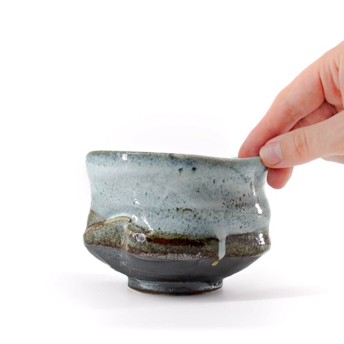 AOSHINO-UNOFU Chawan Matcha-Schale 470 ml Weiß Braun – Bild 2