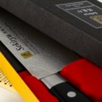 Sekiryu Santoku Hocho Kochmesser Silber Schwarz – Bild 8