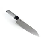Kanetsugu Zuiun Kiwami Santoku Hocho Kochmesser Silber