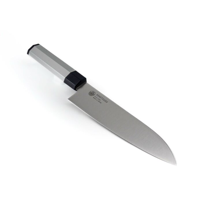 Kanetsugu Zuiun Kiwami Santoku Hocho Kochmesser Silber – Bild 1