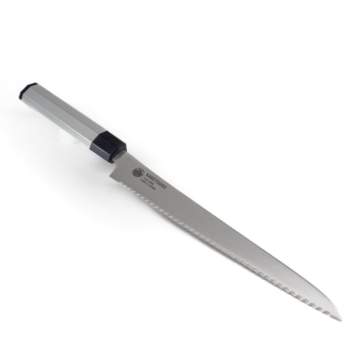Kanetsugu Zuiun Kiwami Bread Hocho Kochmesser Silber – Bild 1