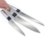 Kanetsugu Zuiun Kiwami Hocho Kombi-Set Kochmesser Silber – Bild 2