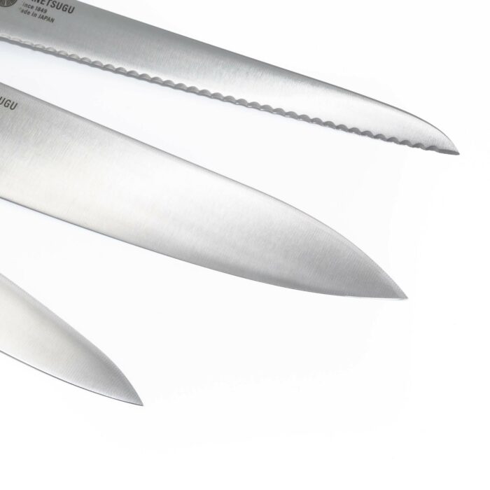 Kanetsugu Zuiun Kiwami Hocho Kombi-Set Kochmesser Silber – Bild 5