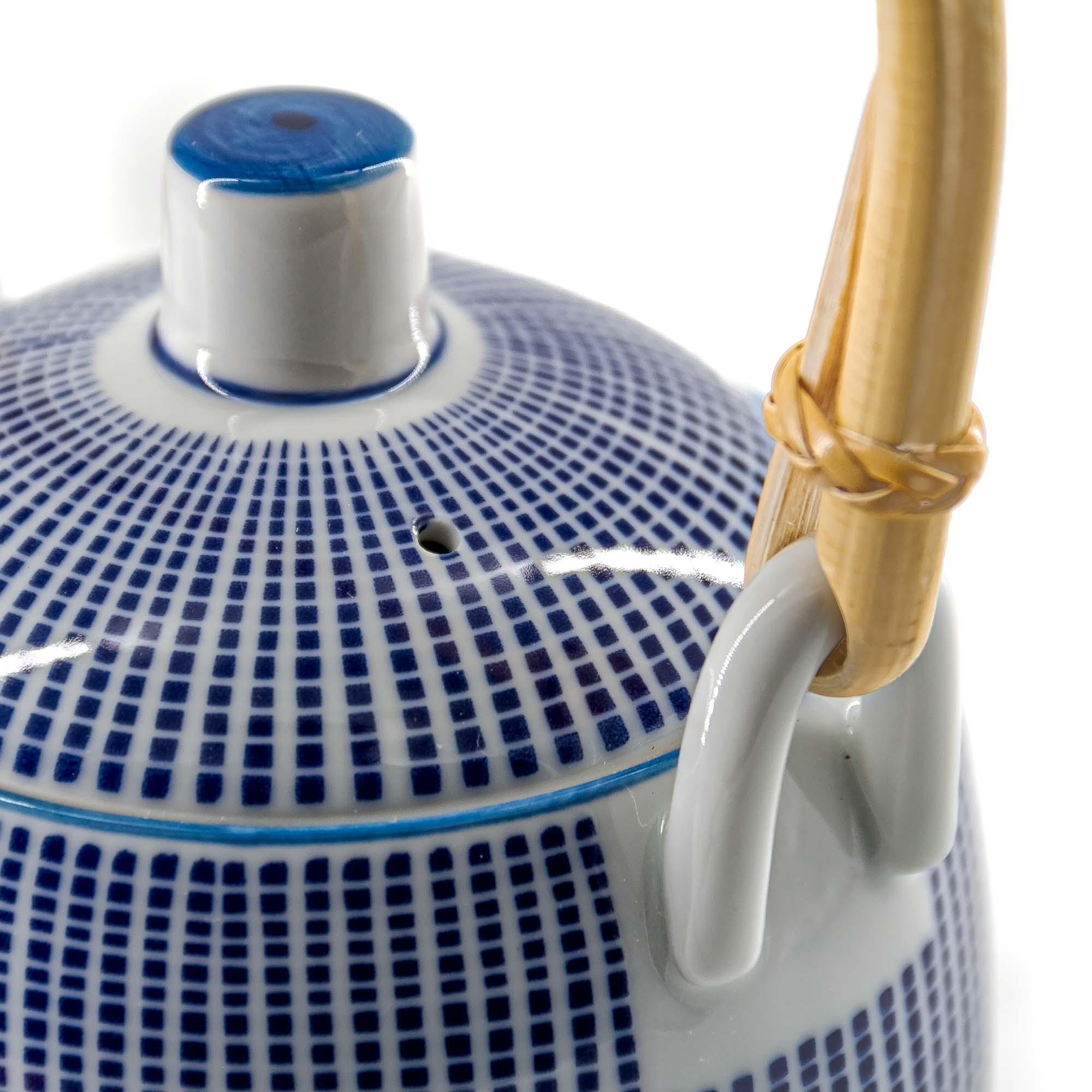 TOKUSA Jikichabin Porzellankanne 600 ml Weiß Blau – Bild 6