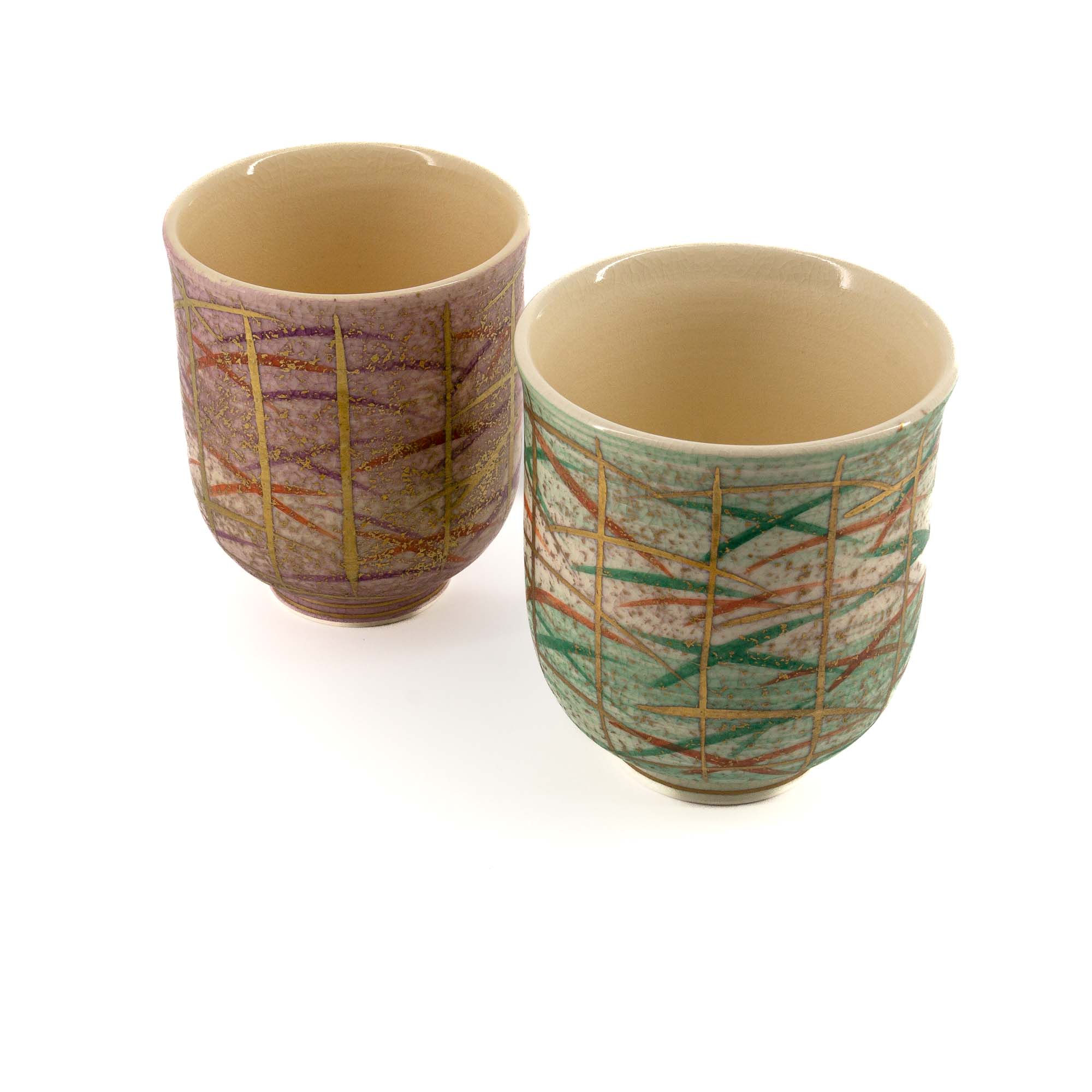 BOKASHI MUSASHINO Jikinoyunomi Set Porzellantasse 220 ml Weiß Lila – Bild 3