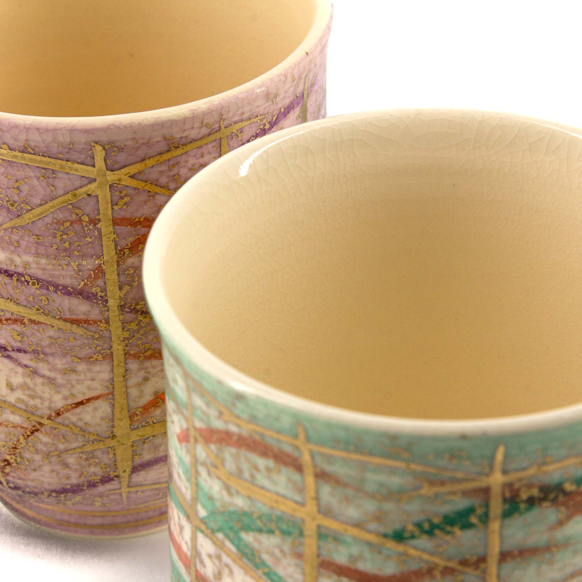 BOKASHI MUSASHINO Jikinoyunomi Set Porzellantasse 220 ml Weiß Lila – Bild 5