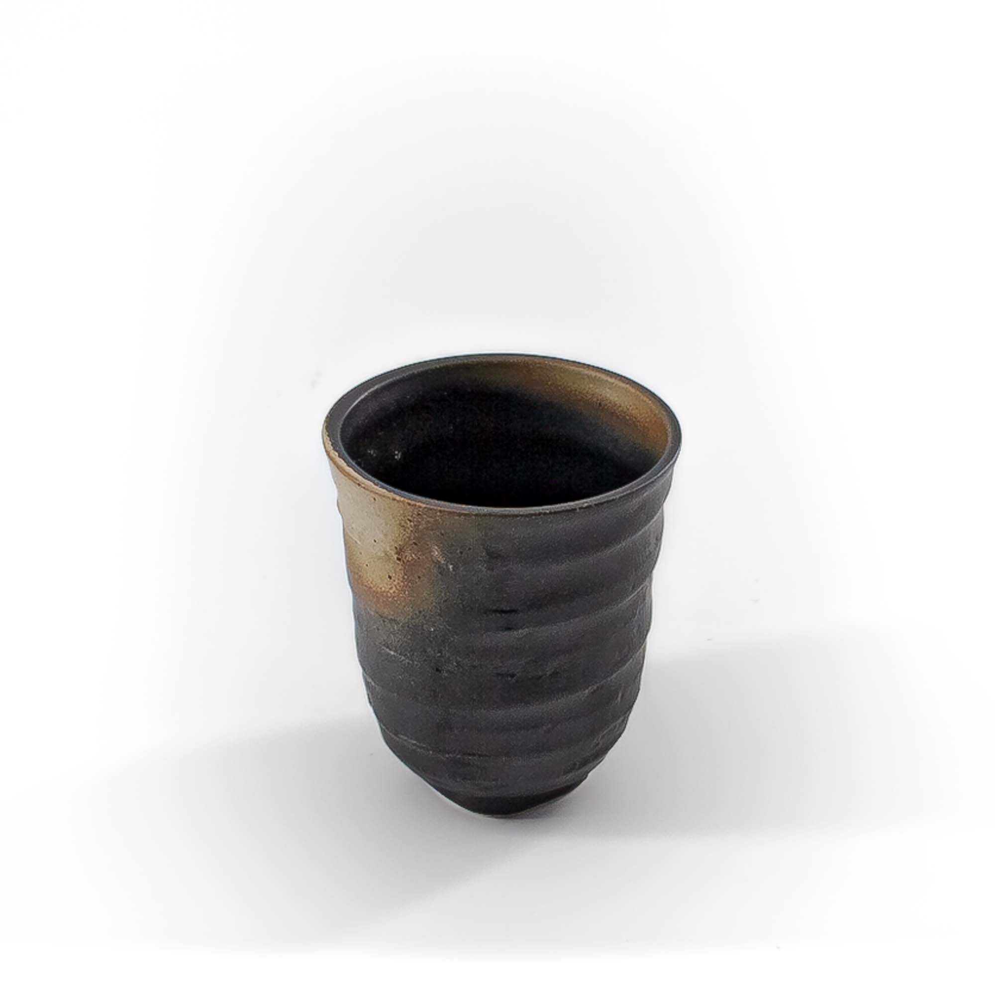 TAISO Jikinoyunomi Porzellantasse 160 ml Schwarz Orange – Bild 3