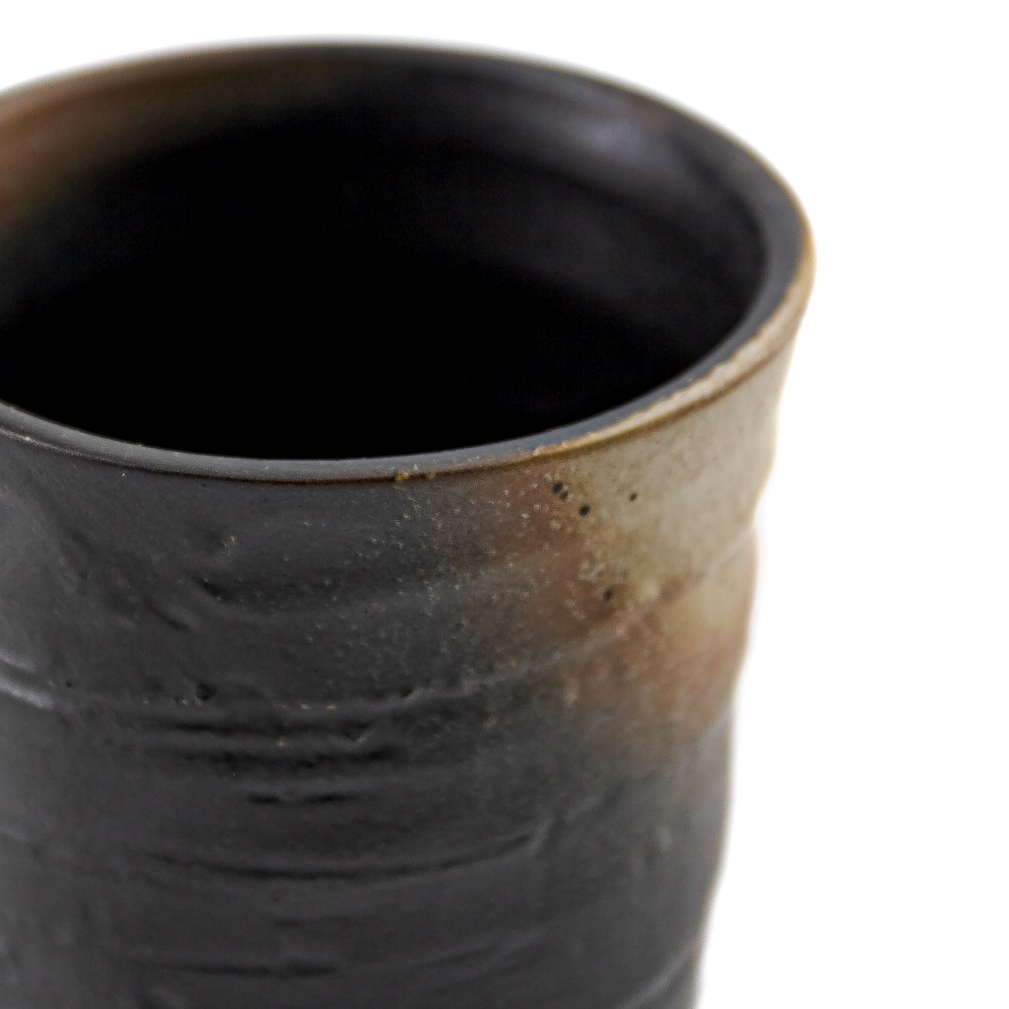 TAISO Jikinoyunomi Porzellantasse 160 ml Schwarz Orange – Bild 6