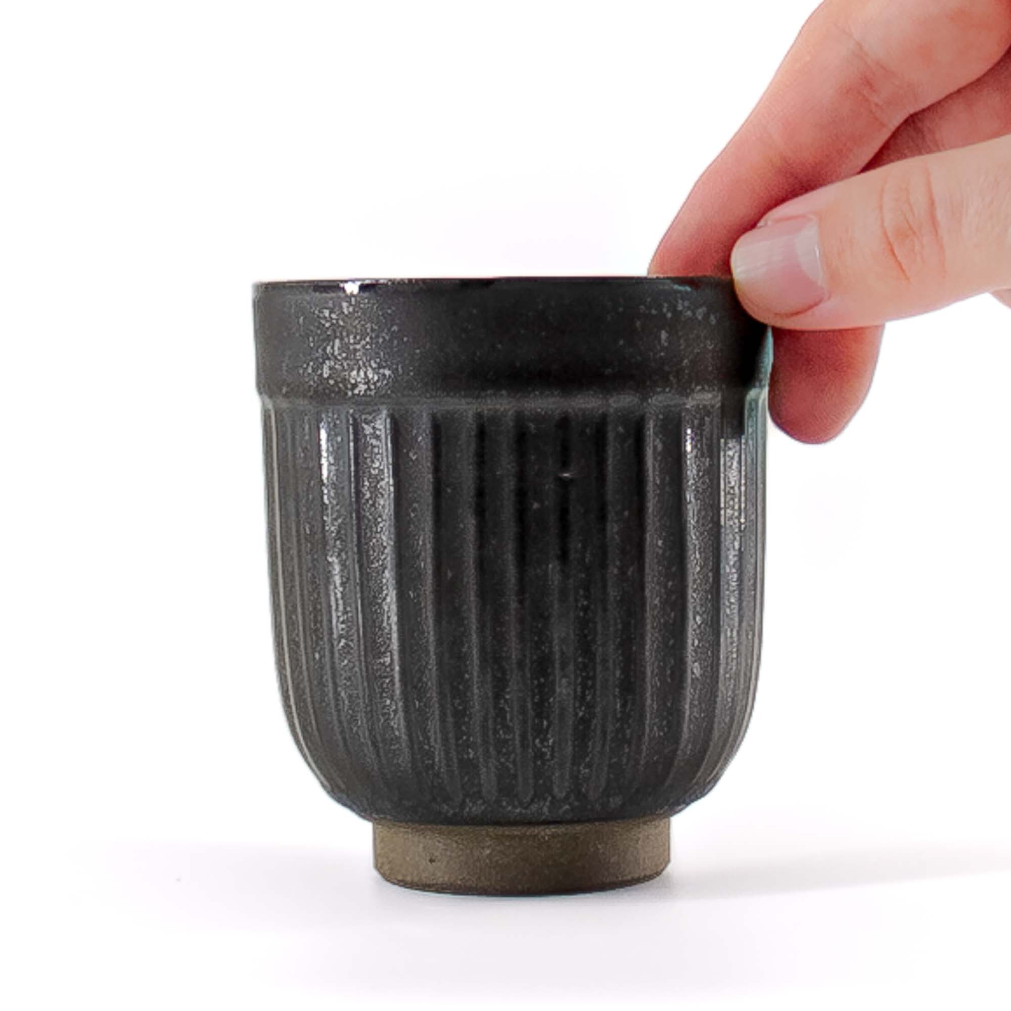 MIRA Jikinoyunomi Porzellantasse 190 ml Schwarz – Bild 2