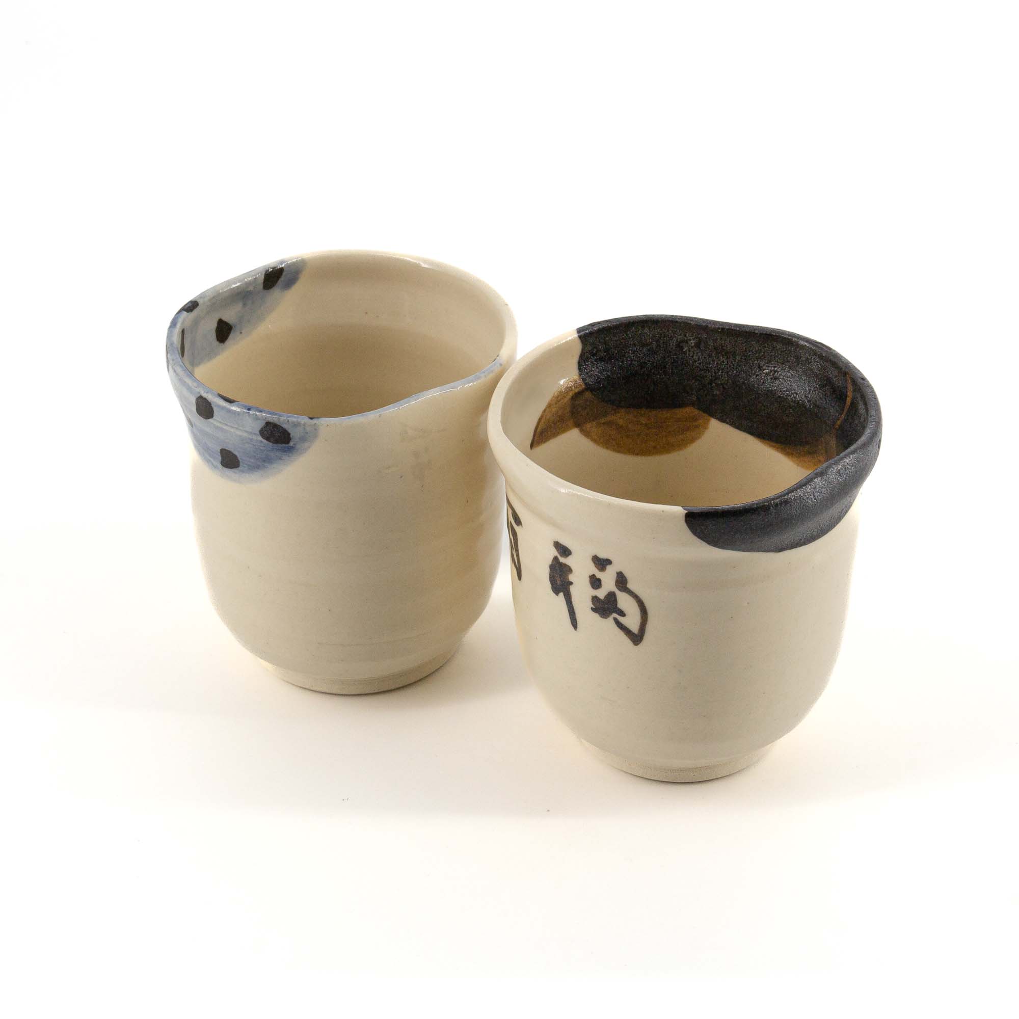 HYAKUFUKU Jikinoyunomi Set Porzellantasse 220 ml Beige Braun – Bild 3